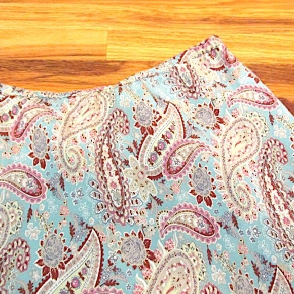 VTG Sundance Pull-on Paisley Full Silk Skirt, Size 16 - Picture 6 of 7